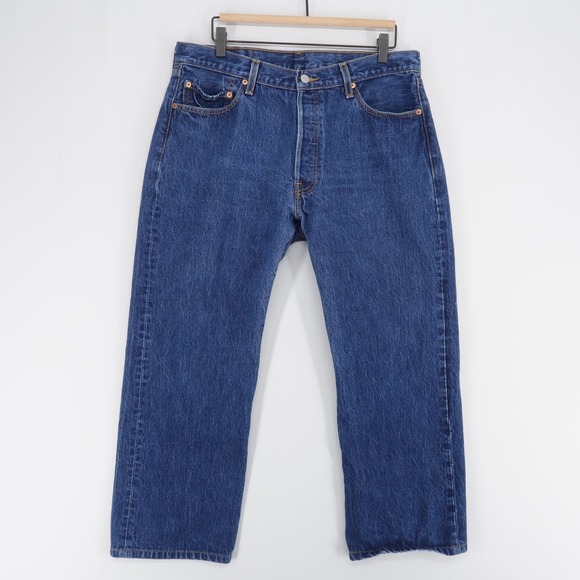 Levi's Other - Vintage Levis 501 Jeans Mens 36x30 (34x26) Blue Original Fit Straight Button Fly